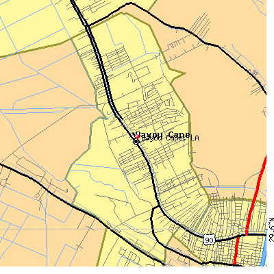 Bayou Cane map