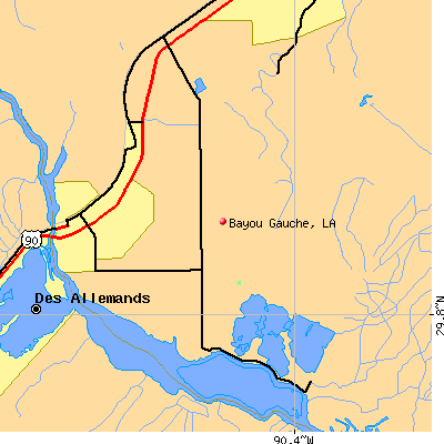 Bayou Gauche map