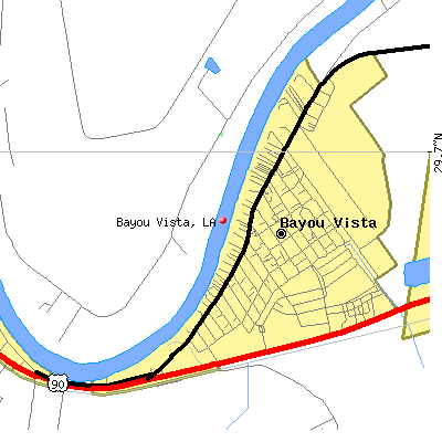 Bayou Vista map