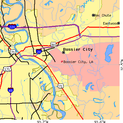 Bossier City map