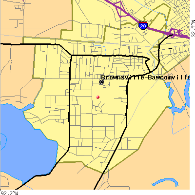 Brownsville-Bawcomville map