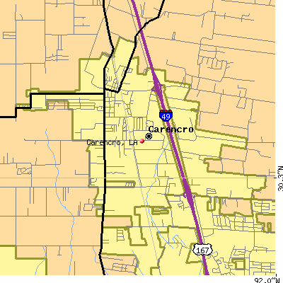 Carencro map
