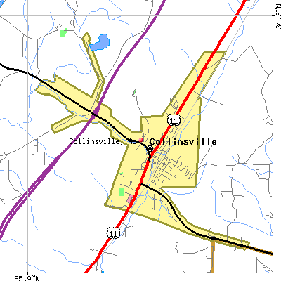 Collinsville map