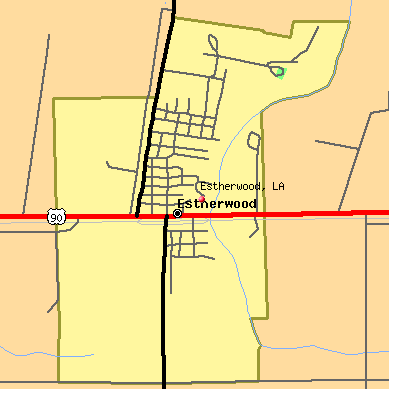 Estherwood map
