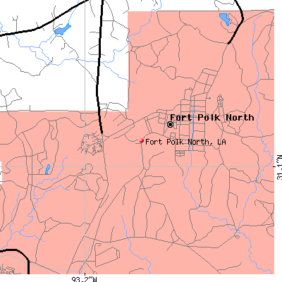 Fort Polk North map