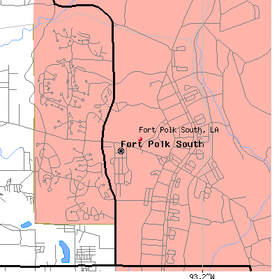 Fort Polk South map