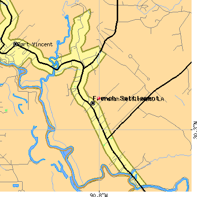 French Settlement map