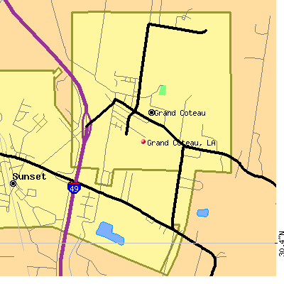 Grand Coteau map