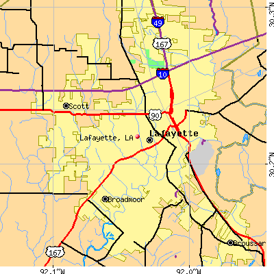 Lafayette map