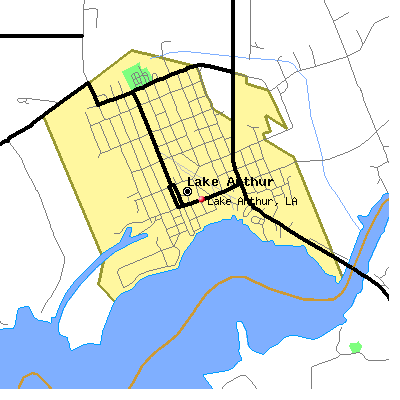 Lake Arthur map
