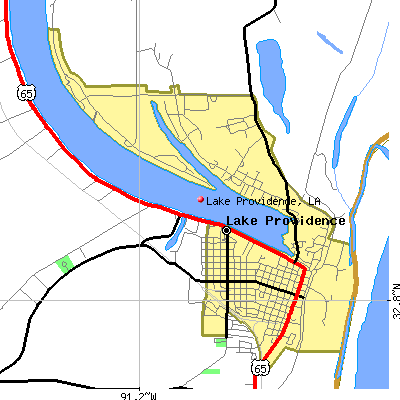 Lake Providence map