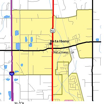 Natalbany map