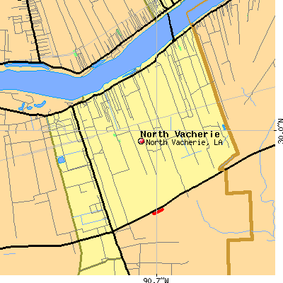 North Vacherie map