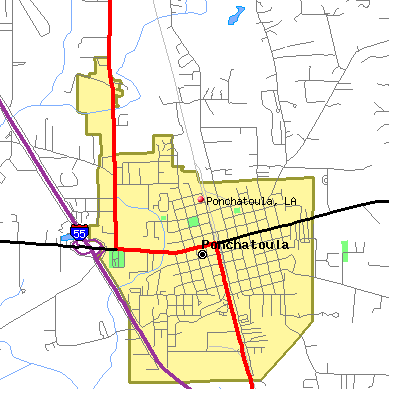 Ponchatoula map