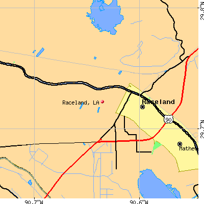 Raceland map