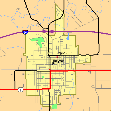 Rayne map