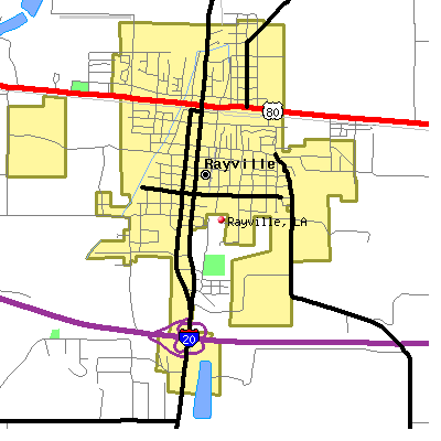 Rayville map