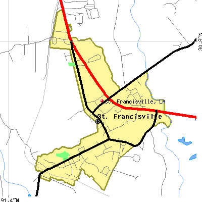 St. Francisville map