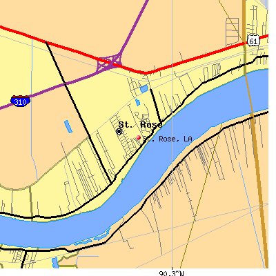 St. Rose map
