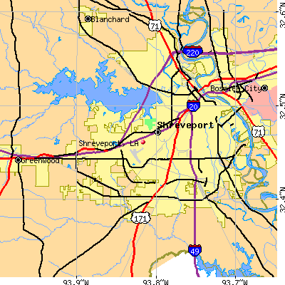 Shreveport map
