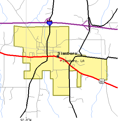 Simsboro map