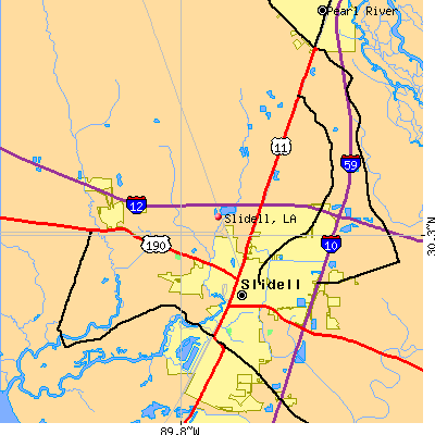 Slidell map