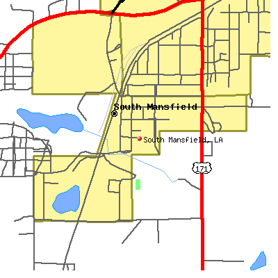 South Mansfield map