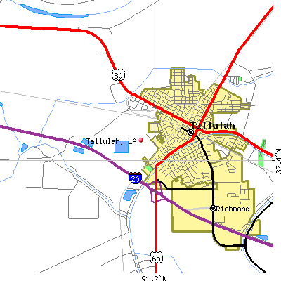 Tallulah map