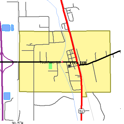 Tickfaw map