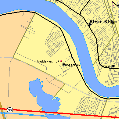 Waggaman map