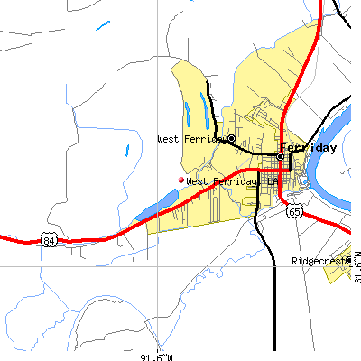 West Ferriday map