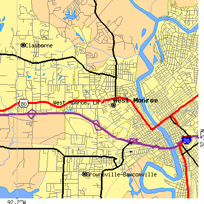 West Monroe map
