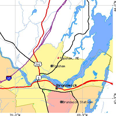 Topsham map