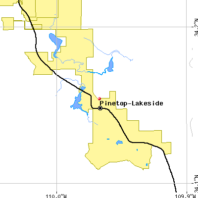 Pinetop-Lakeside map