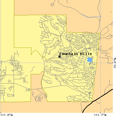 Zip code 85268 close-up map