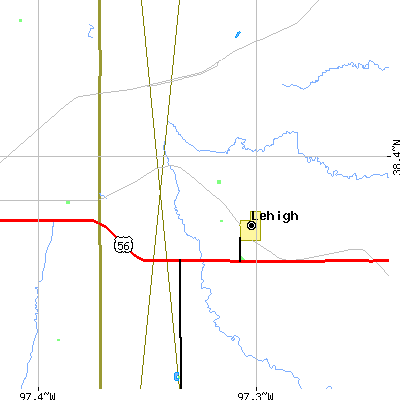 Zip code 67073 close-up map