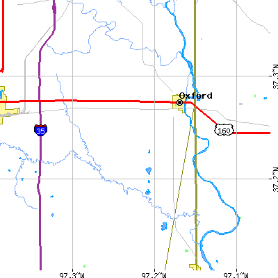 Zip code 67119 close-up map