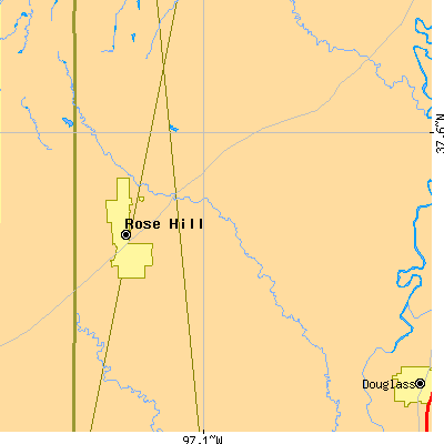 Zip code 67133 close-up map