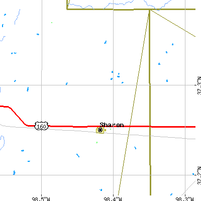 Zip code 67138 close-up map