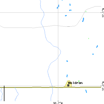 Zip code 67150 close-up map