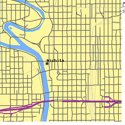 Zip code 67202 close-up map