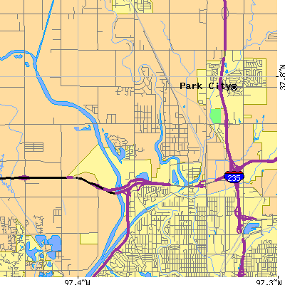 Zip code 67204 close-up map