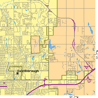 Zip code 67206 close-up map