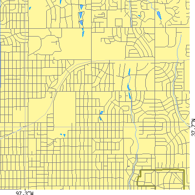 Zip code 67208 close-up map