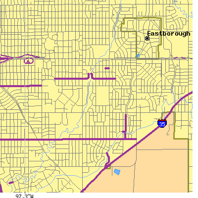 Zip code 67218 close-up map