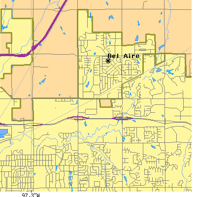 Zip code 67220 close-up map