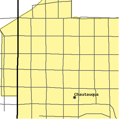 Zip code 67334 close-up map