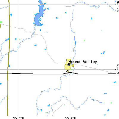 Zip code 67354 close-up map