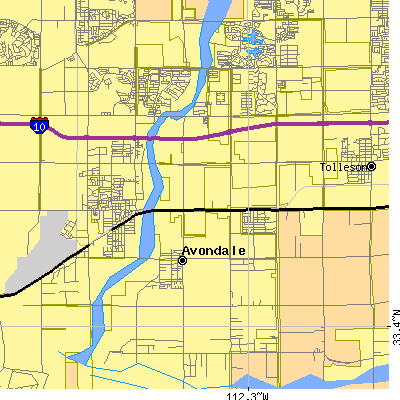 Zip code 85323 close-up map