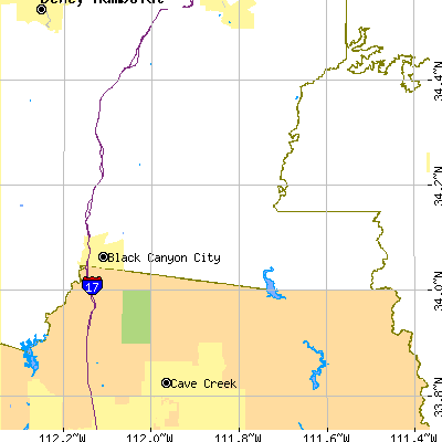 Zip code 85324 close-up map